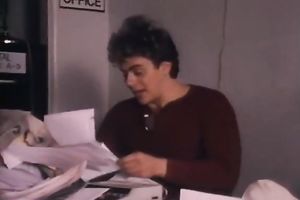 Slender classic milf giving oral stimulation outdoors on the ground