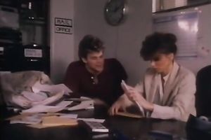 Slender classic milf giving oral stimulation outdoors on the ground