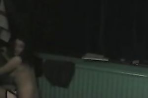 Kinky dilettante playful and cute cam girlie was dancing in her black room