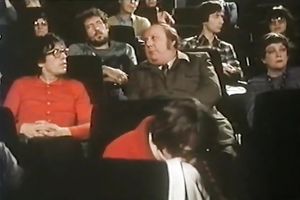 Redhead pale skin bimbo blowing weenie in front of the public