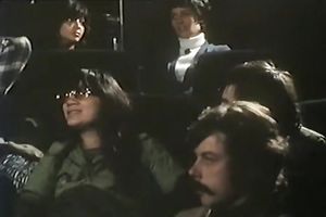 Redhead pale skin bimbo blowing weenie in front of the public