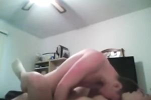 Young sweetheart sucking big cock balls unfathomable in 69 position
