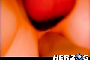 Double permeated golden-haired slender whore in the work shop