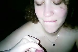 Amazing shaggy true non-professional brunette hair GF of mine gives me a great BJ