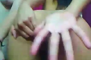 Two gorgeous and super hawt honeys stretch their constricted snatches a-hole holes