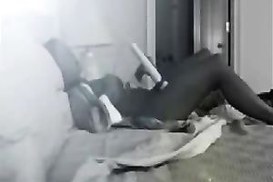 I tickle my luscious snatch with my much loved marital-device