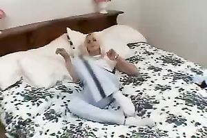 This wicked golden-haired has been playing with her soaked punani for years