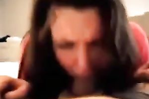 Wondrous oral-sex performed by rod hungry dilettante brunette wifey