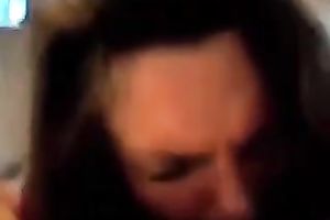 Wondrous oral-sex performed by rod hungry dilettante brunette wifey