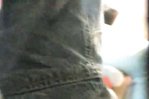 Spying on one cute Russian chick's upskirt at the bus