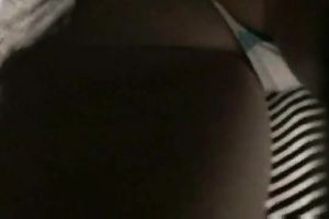 Spying on one cute Russian chick's upskirt at the bus