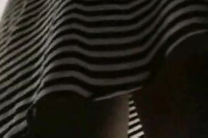 Spying on one cute Russian chick's upskirt at the bus