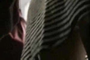 Spying on one cute Russian chick's upskirt at the bus
