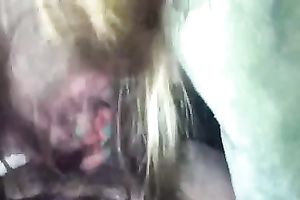 Passionate colleague sucks my weiner after a party