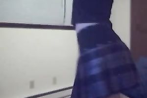 Bootylitious cam legal age teenager bonks herself with banana in crotchless pants