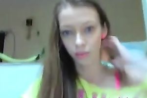 Young and sassy golden-haired teenie with the majority marvelous cookie