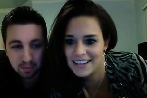 Horny pair having fleshly sex in front of web camera