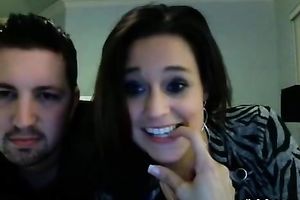 Horny pair having fleshly sex in front of web camera