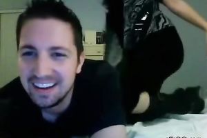 Horny pair having fleshly sex in front of web camera