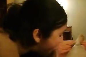 Pretty breasty preggo wifey provides hubby with a solid oral pleasure