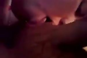 Elegant golden-haired gf gives me fleshly sloppy oral job