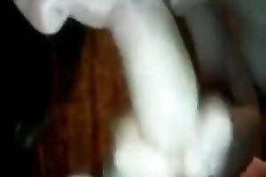 Captivating dark brown girlfriend engulfing my shlong balls deep