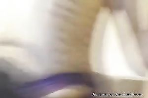 Impeccable dark brown ebon playgirl with huge bazookas on web camera