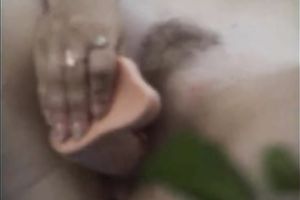 Peeking on my saucy redhead neighbour Married slut masturbating outdoors