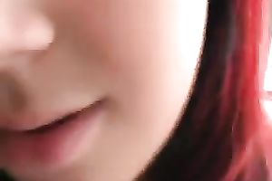 Cute and breasty white bitch on the parking lot sucking my dong on webcam