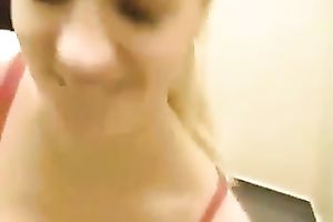 Blonde seductress giving great oral in dilettante POV movie scene