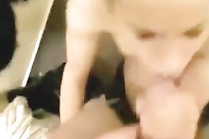 Blonde seductress giving great oral in dilettante POV movie scene