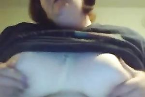 Disgusting short-haired big beautiful woman plays with her tits and naughty pussy