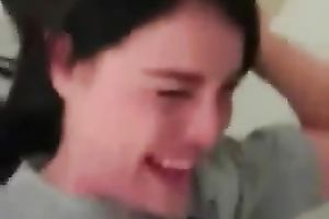 Cute and hawt legal age teenager licking my friend's cookie in dilettante clip