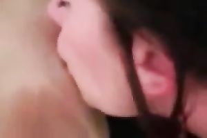 Cute and hawt legal age teenager licking my friend's cookie in dilettante clip