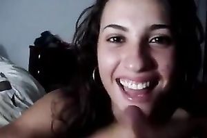 Girlfriend is in a playful mood and hungry for creamy semen