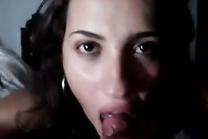 Girlfriend is in a playful mood and hungry for creamy semen