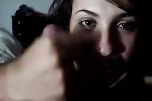 Girlfriend is in a playful mood and hungry for creamy semen