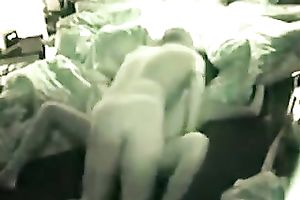 Slutty black haired babe was nailed missionary style at home