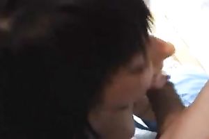 Dark haired GF of mine is a great expert in topping my beefy dick