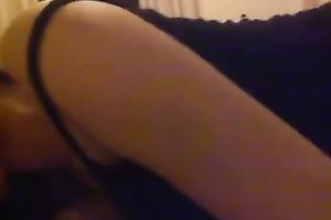 Cute Asian juvenile girlfriend gently gobbling my cock