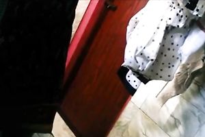 Hidden livecam in the washroom catches dilettante Indian amateur wife