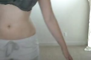 Milf blond cutie pulls out her majestic large boobs