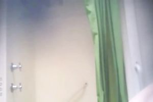 Spy web camera clip of all natural pale brunette hair Married slut of my buddy taking a shower