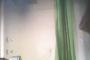 Spy web camera clip of all natural pale brunette hair Married slut of my buddy taking a shower