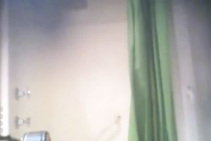 Spy web camera clip of all natural pale brunette hair Married slut of my buddy taking a shower