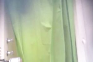 Spy web camera clip of all natural pale brunette hair Married slut of my buddy taking a shower