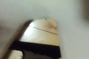 Teen cutie pushing juicy snatch with large marital-device in non-professional episode