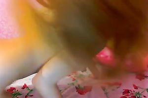 Exquisite legal age teenager blondie in lacy white nylons on web camera