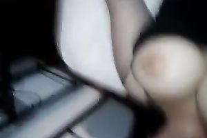 Big breasted breathtaking brunette hair worked on beefy large cock like a pro