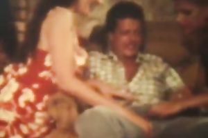 Two beautiful vintage women share one dick of a fortunate fellow
